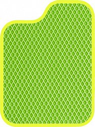 Мерседес GL II (X166) 2012+ Ковры ЕВА комплект Салатовый Желтый, цвет Салатовый, цвет окантовки Желтый